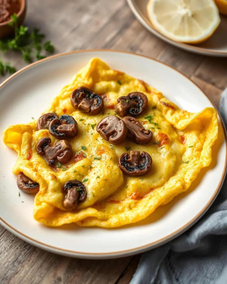 Omelette aux champignons