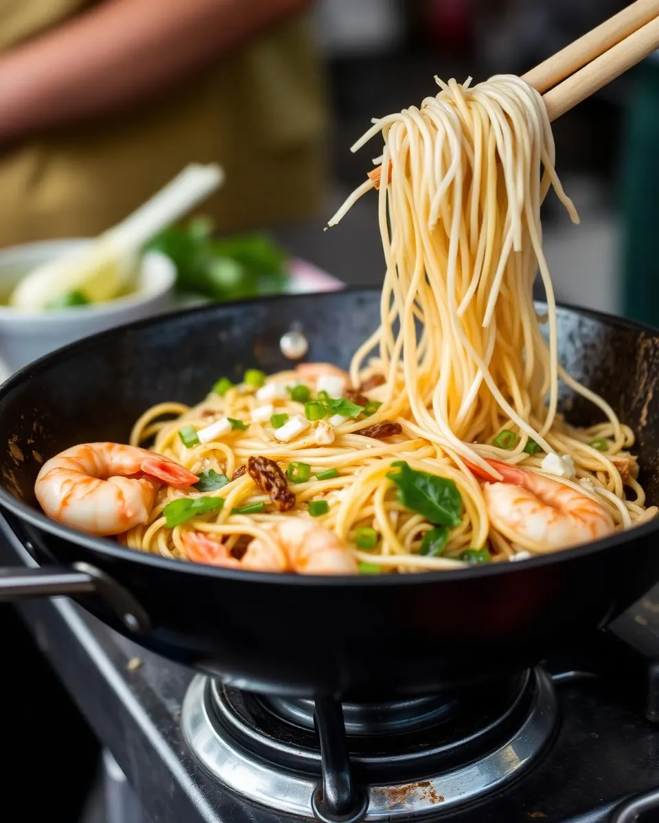 Pad thaï aux crevettes