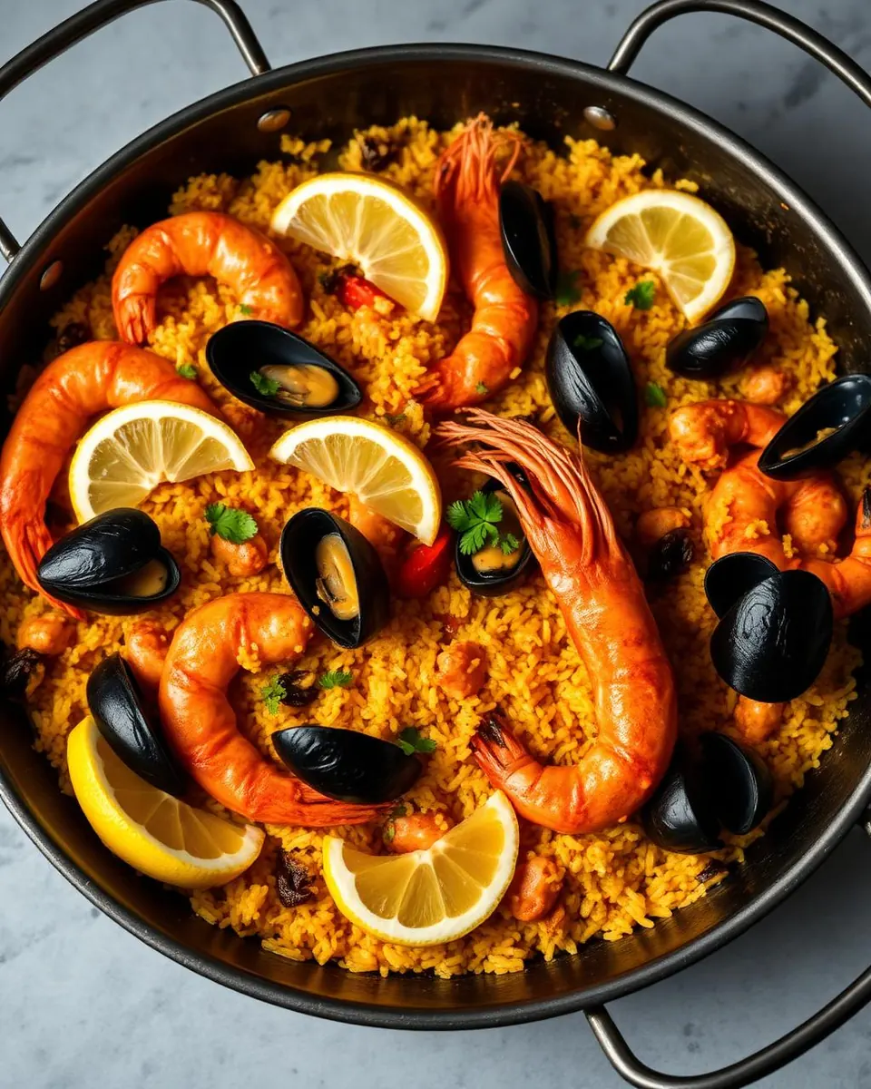Paella aux fruits de mer